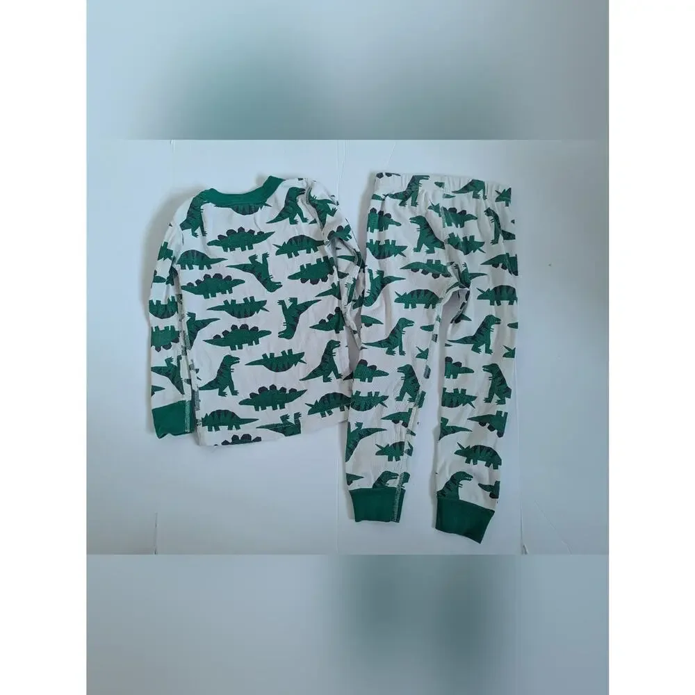 Hanna Andersson Pajamas 4T Green Dinosaur Organic